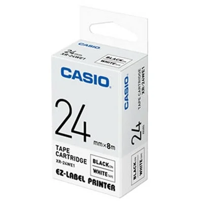 Original OEM Ink Ribbon Casio XR-24WE1 (XR24WE1) (White) (24 mm, 8 m)