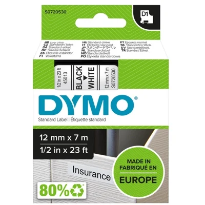 Original OEM Ink Ribbon DYMO D1-45013 (D145013) (White) (12 mm, 7 m)