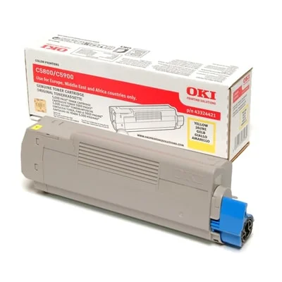 Original OEM Toner Oki C5800 (43324421) (Yellow)
