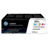 Original OEM Toners HP 201X (CF253XM) (3-pack) for HP Color LaserJet Pro M252dw