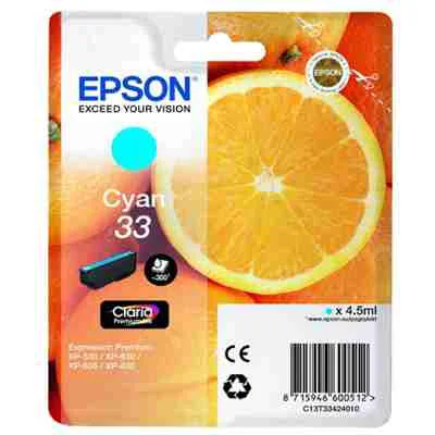 Original OEM Ink Cartridge Epson T3342 (C13T33424012) (Cyan)