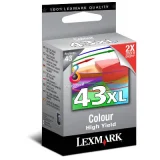 Original OEM Ink Cartridge Lexmark 43XL (18YX143E) (Color) for Lexmark X4975