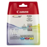 Original OEM Ink Cartridges Canon CLI-521 CMY (2934B010) (3-pack)