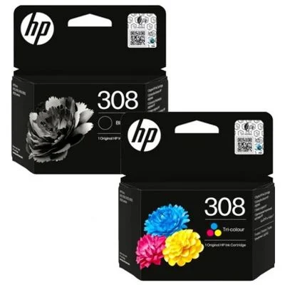 Original OEM Ink Cartridges HP 308BK + 308C (6L6S6UE) (multi pack)