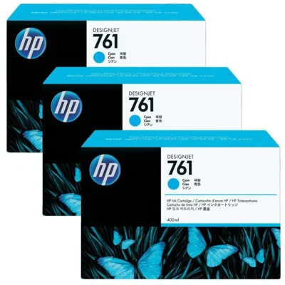 Original OEM Ink Cartridges HP 761 (CR272A) (Cyan) (3-pack)