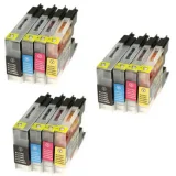3x Compatible Ink Cartridges LC-1240 CMYK (LC1240VALBP) (multi pack) for Brother MFC-J6510DW