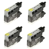 Compatible Ink Cartridges LC-1240 BK (LC1240BK) (Black) (4xpack) for Brother MFC-J6510DW