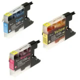 Compatible Ink Cartridges LC-1240 CMY (LC1240RBWBP) (3-pack) for Brother MFC-J6510DW