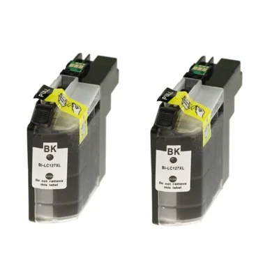 Compatible Ink Cartridges LC-127 XL BK for Brother (LC127XLBKBP2) (Black) (2-pack)